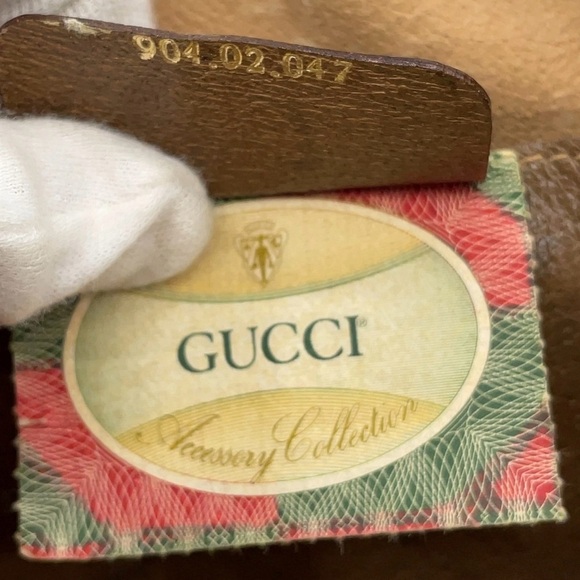 Auth Gucci GG Supreme Sherry Line Brown PVC Shoulder Bag 904.02.047 - Picture 14 of 16